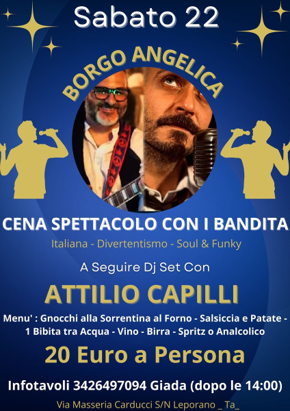 Cena Spettacolo "I Bandita band"