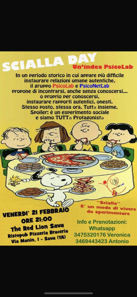 Scialla Day - Una serata scialla, una pizza, una birra o semplicemente una chiacchiera