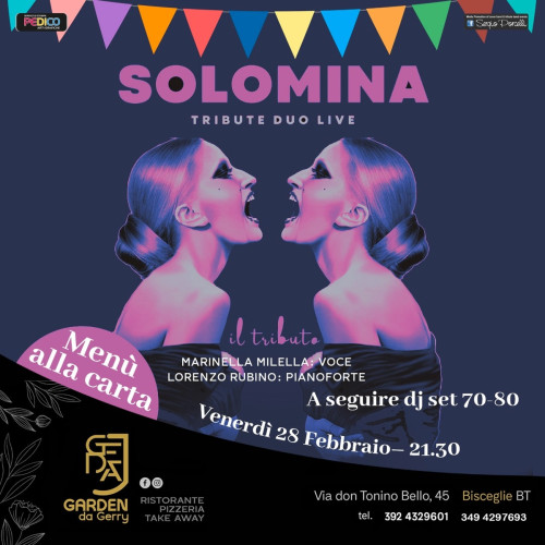 SOLOMINA - Tribute duo live + discoteca 70 80 a Bisceglie