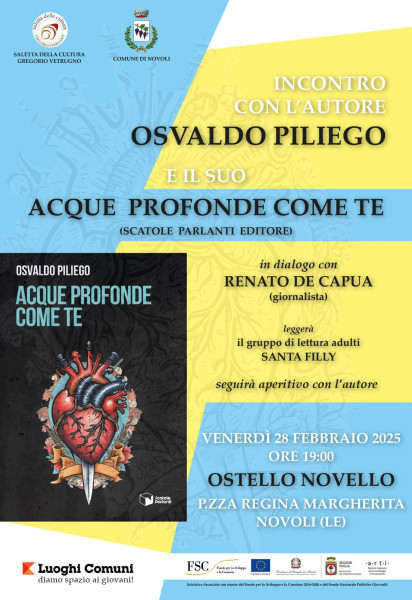 OSVALDO PILIEGO presenta ACQUE PROFONDE COME TE