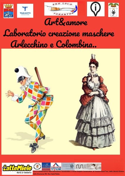 Laboratorio Art&amore. Creazione maschere Arlecchino e Colombina
