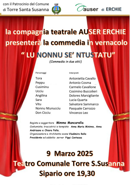 Commedia in Vernacolo " Lu nonnu s'è ntustatu"