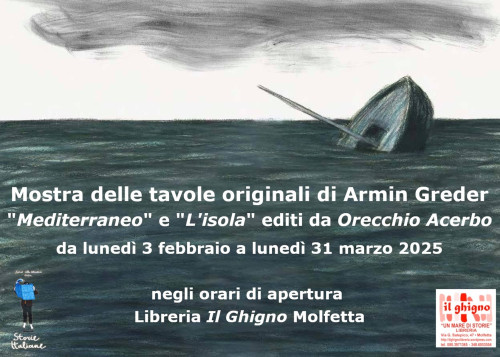 Armin Greder in mostra. Mostra delle sue tavole originali da due dei suoi libri più necessari