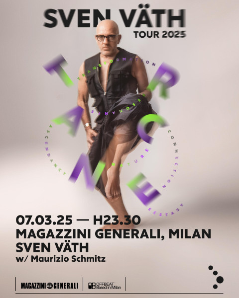 Sven Väth ai Magazza: venerdì 7 marzo!