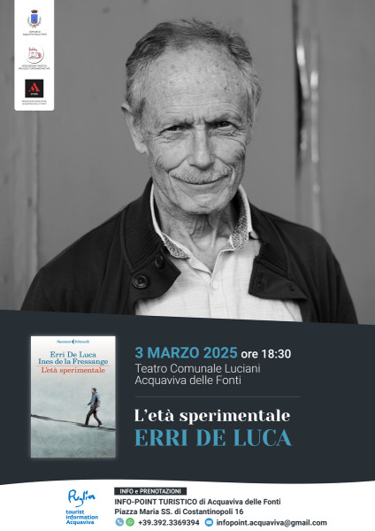 Incontro con Erri De Luca in "L'età sperimentale"