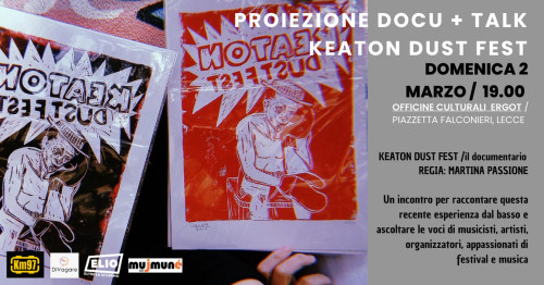 Incontro alle Officine Ergot per KEATON DUST FEST | PROIEZIONE DEL DOCU DEDICATO AL PROGETTO INDIPENDENTE, TALK E DJ SET CON REBECCA WILSON