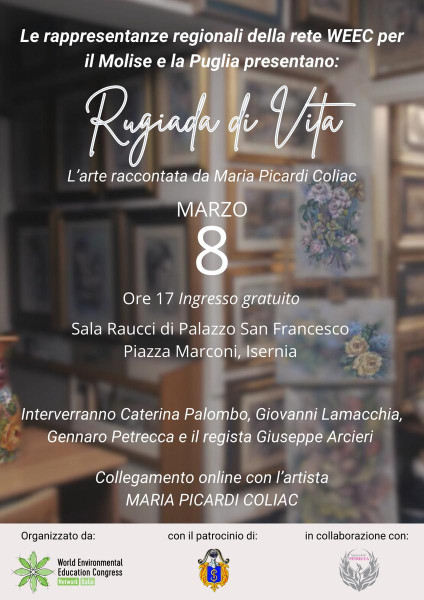 Proiezione di Rugiada di Vita - L'arte raccontata da Maria Picardi Coliac