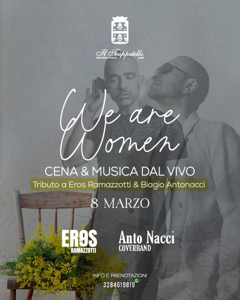 Cena spettacolo 8 marzo: Eros9 & Anto Nacci - Tributo a Eros Ramazzotti & Biagio Antonacci