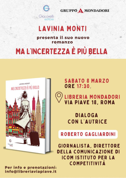 Ma l’incertezza è più bella’, la presentazione del romanzo