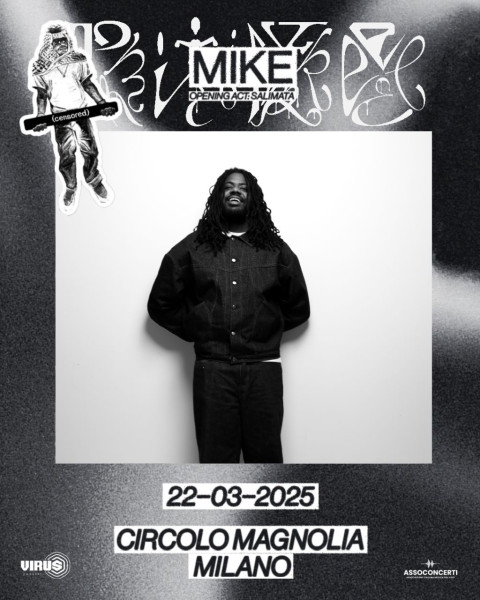 MIKE: il rapper statunitense leader di una nuova era hip-hop live, per la prima volta in Italia