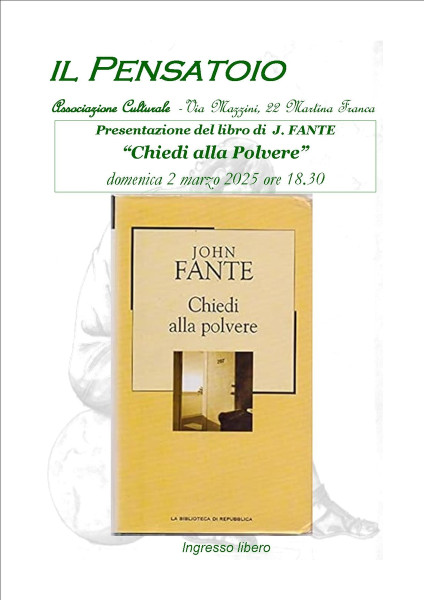 Presentazione del libro "Chiedi alla Polvere" di J. FANTE