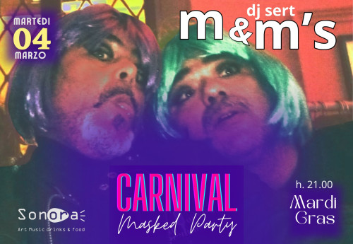 Carnival Masked Party con m&m's dj sert