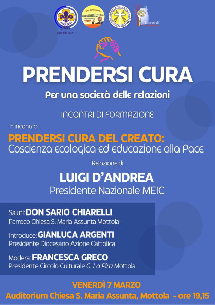 Prendersi cura del Creato: Coscienza ecologica ed educazione alla pace. Con il Presidente Nazionale del MEIC Luigi D'Andrea