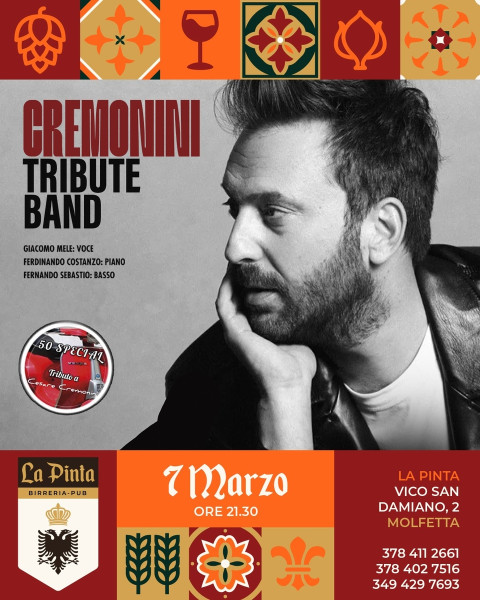 Cesare Cremonini tribute band live a Molfetta