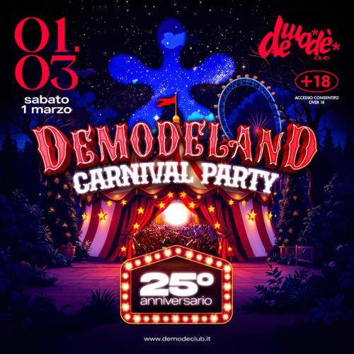Demodè Club: una grande festa di carnevale per i 25 anni del club