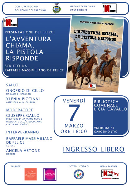 Presentazione del libro western "L'avventura chiama, la pistola risponde"