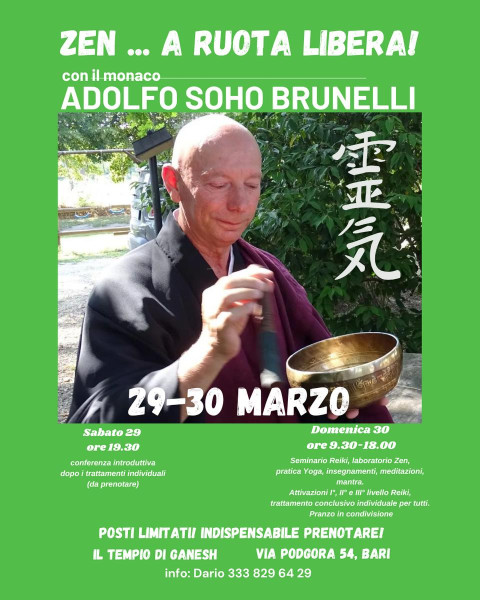 Zen a ruota libera con il monaco Adolfo Soho Brunelli