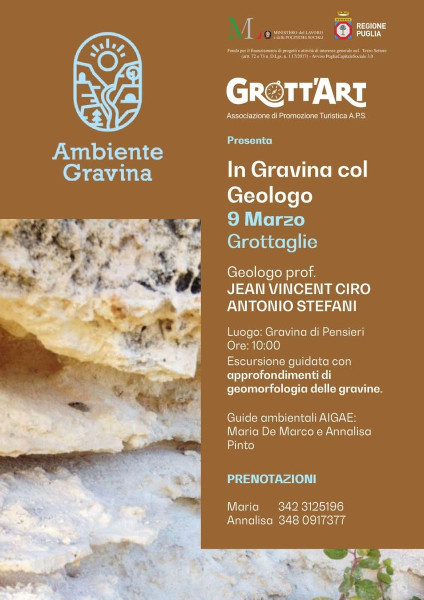 In gravina col geologo