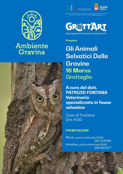 Gli animali selvatici delle gravine