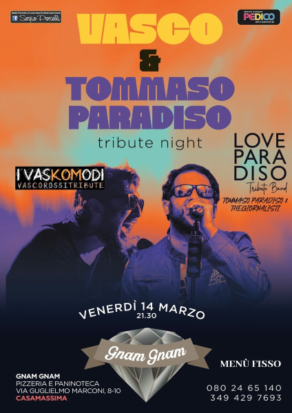 Vasco & Tommaso Paradiso tribute night a Casamassima