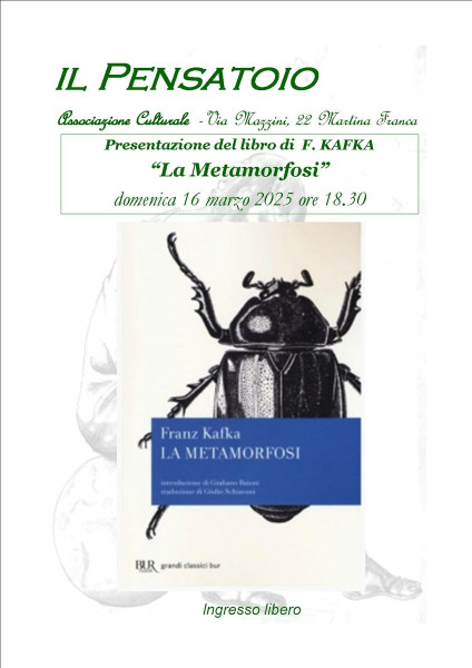 Presentazione del libro di F. Kafka "La Metamorfosi"