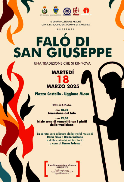 Falò di San Giuseppe , Cena di Comunità e Musiche dal Mondo, martedì 18 marzo a Uggiano Montefusco