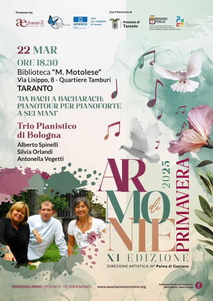 ArmoniE di Primavera con il Trio Pianistico di Bologna