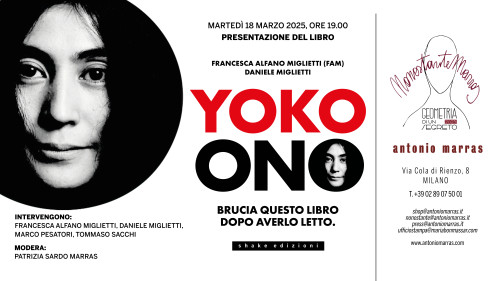 Presentazione del libro: "YOKO ONO. BRUCIA QUESTO LIBRO DOPO AVERLO LETTO."