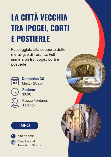 La Città Vecchia tra Ipogei, corti e postierle