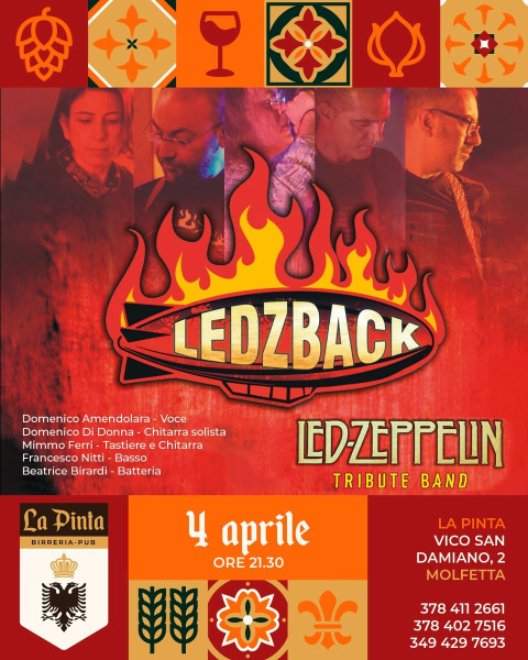 Ledzback - Led Zeppelin tribute band live a Molfetta