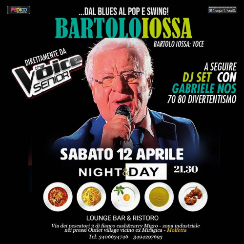 Bartolo Iossa - dal Blues al Pop e Swing a seguire dj set 70 80 a Molfetta