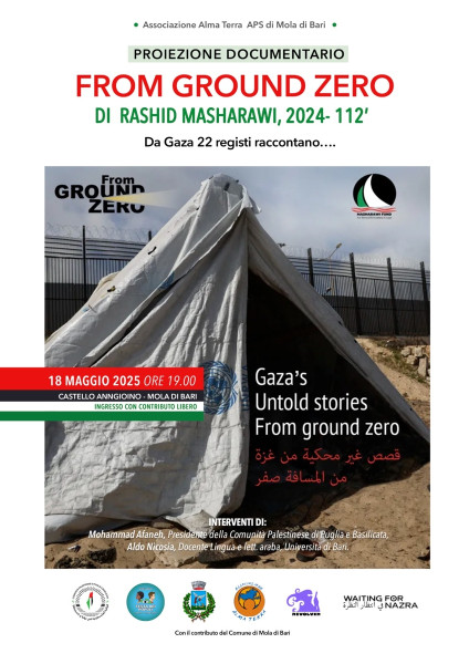 Proiezione documentario FROM GROUND ZERO,  Francia, Palestina, Qatar, Svizzera | 2024