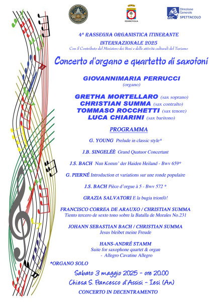 Concerto d'organo e quartetto di sassofoni