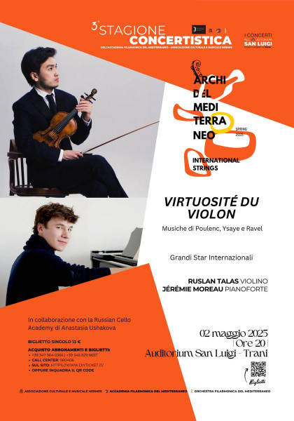 VIRTUOSITÉ DU VIOLON: Musiche di Poulenc, Ysaye e Ravel