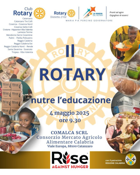 Il Rotary nutre l’educazione: il 4 maggio a Catanzaro la grande mobilitazione solidale Rise Against Hunger
