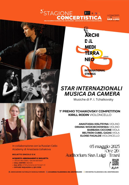 L’ultimo sfavillante appuntamento dell’International Strings Festival Archi del Mediterraneo: Il primo premio Tchaikovsky Competition Kirill Rodin live concert a Trani