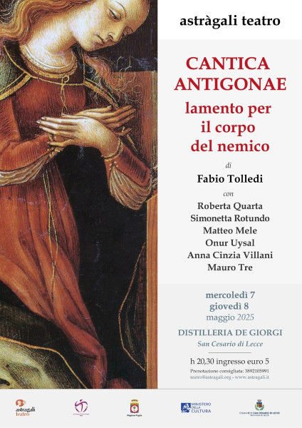 "Cantica Antigonae. Lamento per il corpo del nemico" apre "Per la Palestina", quattro giornate dedicate alla resistenza e alla lotta del popolo palestinese