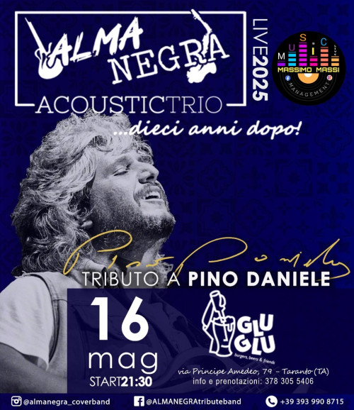 ALMANEGRA Pino Daniele Tribute Band al GLU GLU burgers, beer & friends