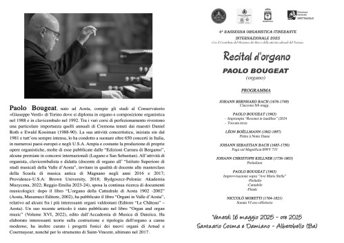 Recital Organistico PAOLO BOUGEAT