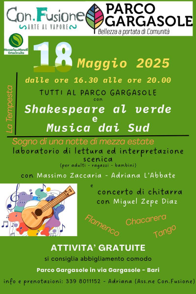 Shakespeare al verde e Musica dai Sud