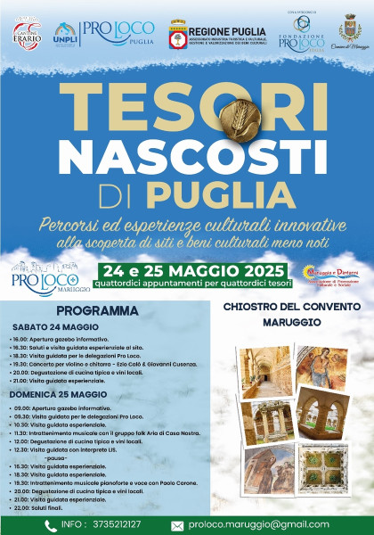 "TESORI NASCOSTI DI PUGLIA" fa tappa a Maruggio