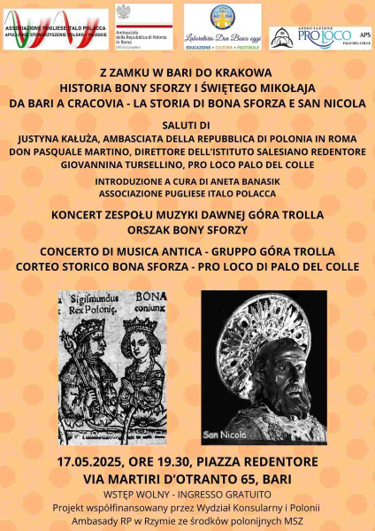 CONCERTO DI MUSICA ANTICA E CORTEO STORICO BONA SFORZA