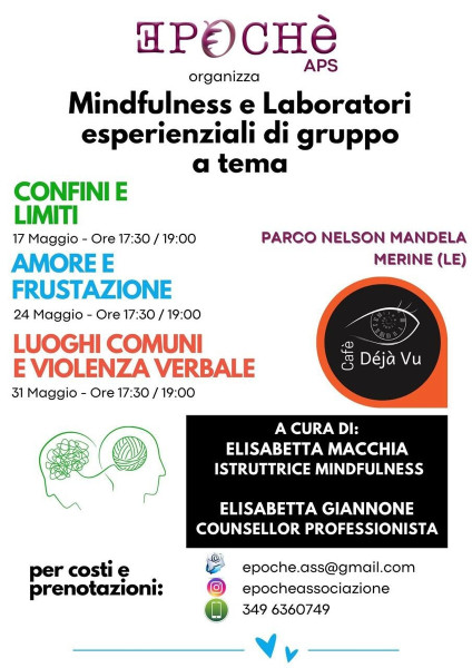 MINDFULNESS e LABORATORI ESPERIENZIALI