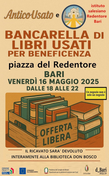 Mercatino di beneficenza di libri usati