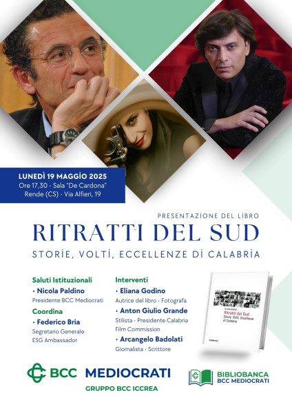 Ritratti del Sud di Eliana Godino sarà presentato a Rende