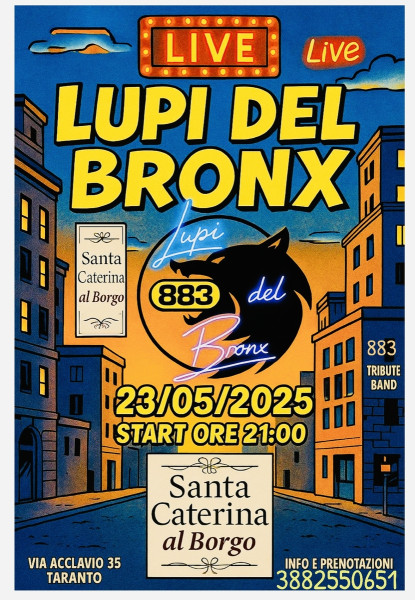 Torna la magia degli 883: i Lupi del Bronx live il 23 maggio a Taranto