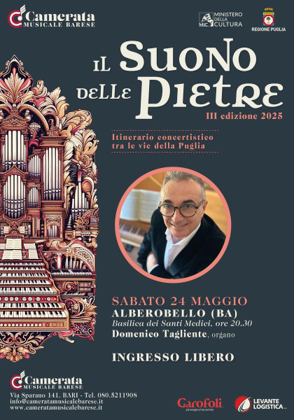 Le improvvisazioni di Domenico Tagliente e la magia del cinema alla Basilica dei Santi Medici di Alberobello per la rassegna "Il Suono delle Pietre"