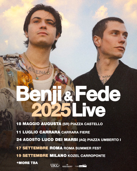 Benji & Fede in concerto per il Tour Estivo 2025