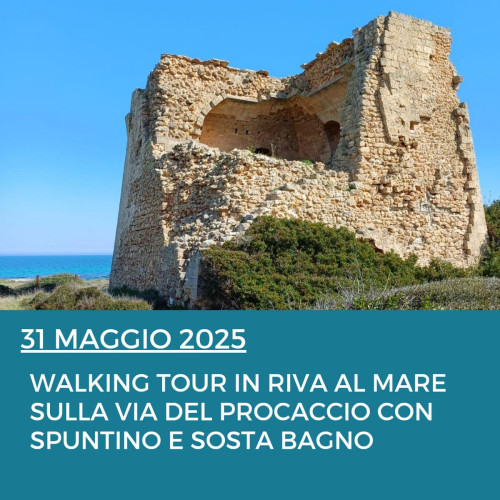 Walking tour in riva al mare sulla via del Procaccio