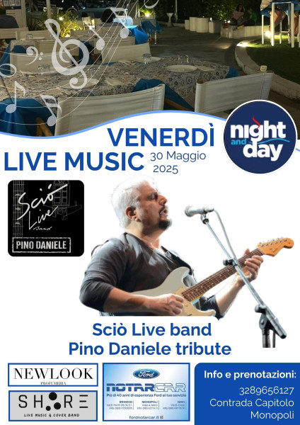 Sciò Live - Pino Daniele tribute band live at Night and Day